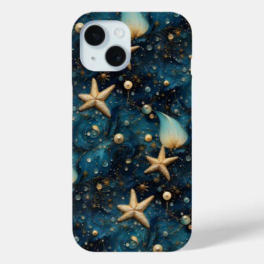 海ヒトデ柄iPhone 15ケース Case-Mate iPhoneケース (裏面)