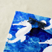 海ヒュスホワイトシーホース ビーチタオル (インサイチュ)