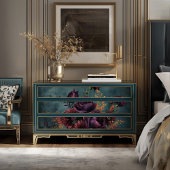 海ビクトリアン緑の花の光のデカップクラフト 薄葉紙