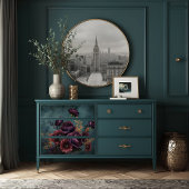 海ビクトリアン緑の花の光のデカップクラフト 薄葉紙