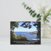 海ビューと引用文 ポストカード (スタンド正面)