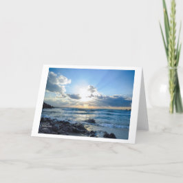 海ビューの写真グリーティングカード サンキューカード