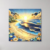 海ビュートロピカル紙のクイリング効果 キャンバスプリント (正面)