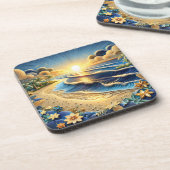 海ビュートロピカル紙のクイリング効果 コースター (左側)