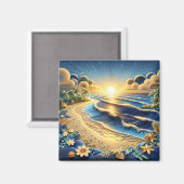 海ビュートロピカル紙のクイリング効果 マグネット (正面/裏面)