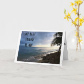 海ビュー最高のでは、友人は「40」 カード (黄色い花)