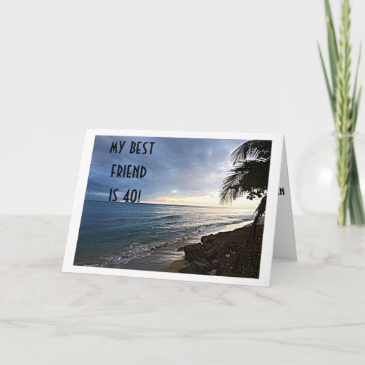 海ビュー最高のでは、友人は「40」 カード (正面)