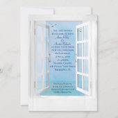 海ビュー結婚ウィンドウとカモメ 招待状 (正面)