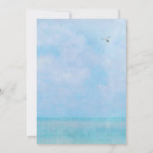 海ビュー結婚ウィンドウとカモメ 招待状 (裏面)