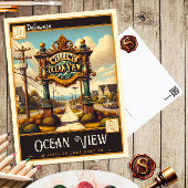 海ビュー、デラウェア |ヴィンテージはがき ポストカード