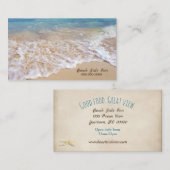 海ビーチと冷たいサーフィン 名刺 (正面/裏面)