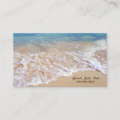 海ビーチと冷たいサーフィン 名刺 (正面)