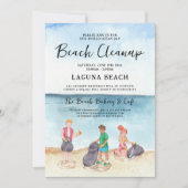 海ビーチのクリーンアップ 招待状 (正面)