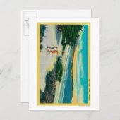 海ビーチアットカーメル， CACarmel, CA ポストカード (正面/裏面)