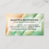 海ビーチイベント計画パーティーグリーンシー 名刺 (裏面)
