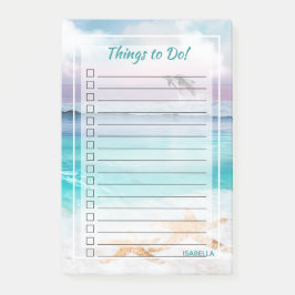 海ビーチイルカとヒトデ – すべきこと ポストイット