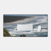 海ビーチウェーブズコーストラインシースケープ デスクマット (キーボード&マウス)