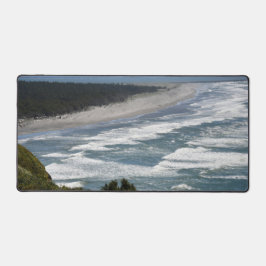 海ビーチウェーブズコーストラインシースケープ デスクマット