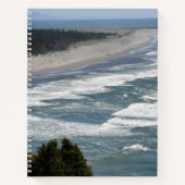 海ビーチウェーブズコーストラインシースケープ ノートブック (正面)