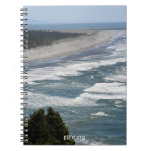 海ビーチウェーブズコーストラインシースケープ ノートブック (正面)