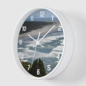 海ビーチウェーブズコーストラインシースケープ 壁時計 (傾斜)