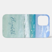 海ビーチウェーブ名前の追加 Case-Mate iPhoneケース (裏面 (横))