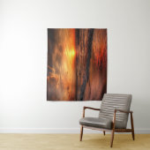 海ビーチオレンジサンセットウォールタペストリー タペストリー (インサイチュ)