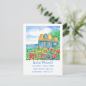 海ビーチコテージの移行発表 ポストカード (スタンド正面)