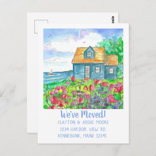 海ビーチコテージの移行発表 ポストカード (正面/裏面)