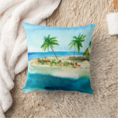 海ビーチコースタルアイランド装飾用クッション クッション (ブランケット)