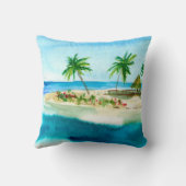海ビーチコースタルアイランド装飾用クッション クッション (裏面)