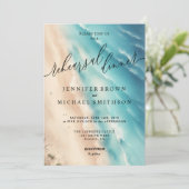 海ビーチサマーウォーター結婚カラーズディナー 招待状 (スタンド正面)