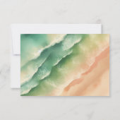 海ビーチサマーサンウォーターカラーエレガントRSVP 出欠カード (裏面)