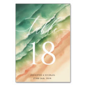 海ビーチサマーサンサンド水カラーテーブル テーブルナンバー (裏面)