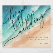 海ビーチサマーパーティーシー結婚ズ ビールラベル (シングルラベル)