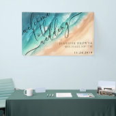 海ビーチサマーパーティー結婚ウェルカム 横断幕 (トレードショー)