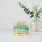 海ビーチサマー結婚パーティーの夕日 エンクロージャーカード (スタンド正面)