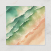 海ビーチサマー結婚パーティーの夕日 エンクロージャーカード (裏面)