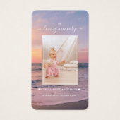 海ビーチサンセットガール写真葬儀祈りの言葉 (正面)