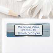 海ビーチサンセット差出人住所ラベル ラベル (インサイチュ)