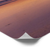 海ビーチサンライズカラー写真ポスタープリント ポスター (角)