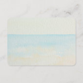 海ビーチシェルウェディングRSVP エンクロージャーカード (裏面)