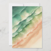 海ビーチシグネチャーサマーウォーター色 招待状 (裏面)