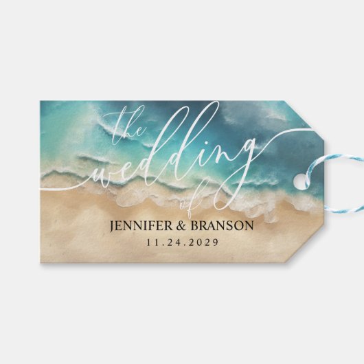 海ビーチシグネチャーサマーシック ギフトタグ (正面(横))