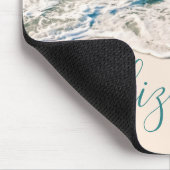 海ビーチショアあなたの名前を追加 マウスパッド (コーナー)