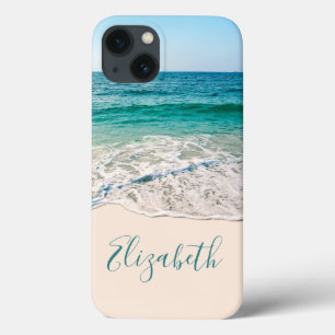 海ビーチショアから名前を追加 iPhone 13ケース