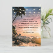 海ビーチシーサイドサンセット結婚ズ 招待状 (スタンド正面)