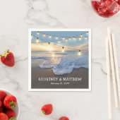 海ビーチシーサイドストリングラ結婚イト スタンダードカクテルナプキン (インサイチュ)