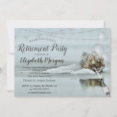 海ビーチシーシェル、バルーン、ワインリタイア 招待状 (正面)