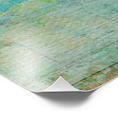 海ビーチシーティール（緑がかった色）絵画ウォーター フォトプリント            (角)